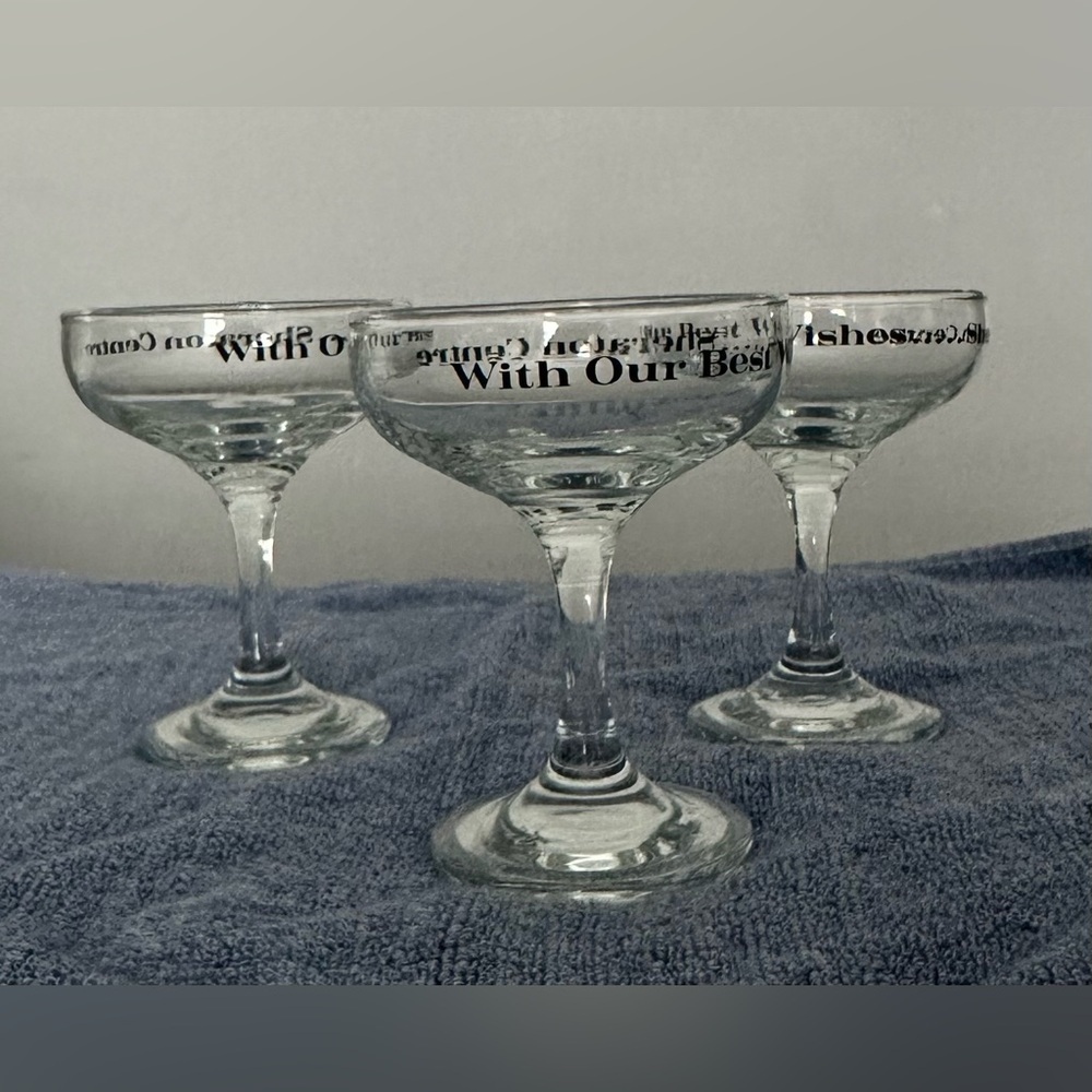 Set of 3- Coupe Glasses